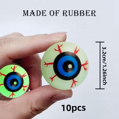 Glow-in-the-Dark Halloween Eyeballs Pack of 10