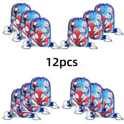 Spidey & Friends Drawstring Bags Pack of 12