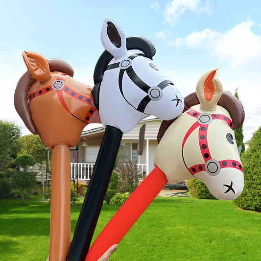 Inflatable Horse Head Sticks Pack of 3