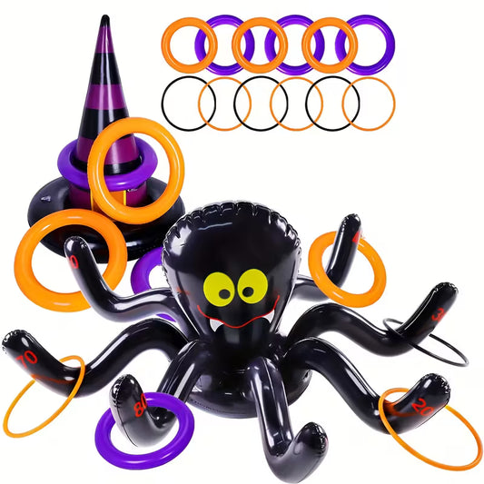 Inflatable Halloween Spider Ring Toss Game