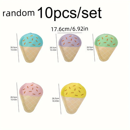 Ice Cream Cone Paper Plates Pack of 10