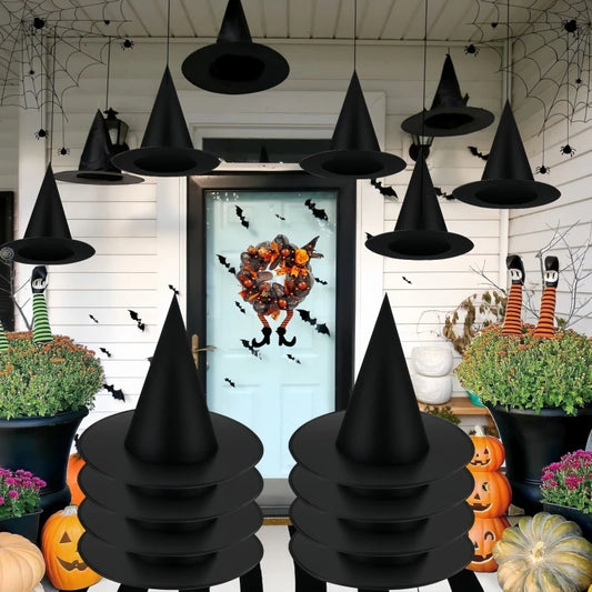 Floating Witch Hats Hanging Decor Pack of 4