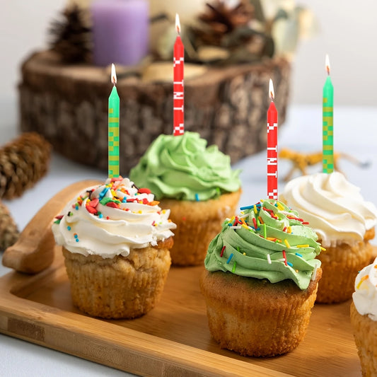 Minecraft TNT Themed Birthday Candles Pack of 12