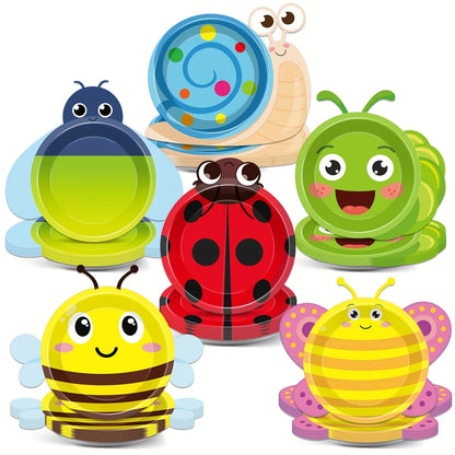 Cute Bug Paper Plates Pack of 6