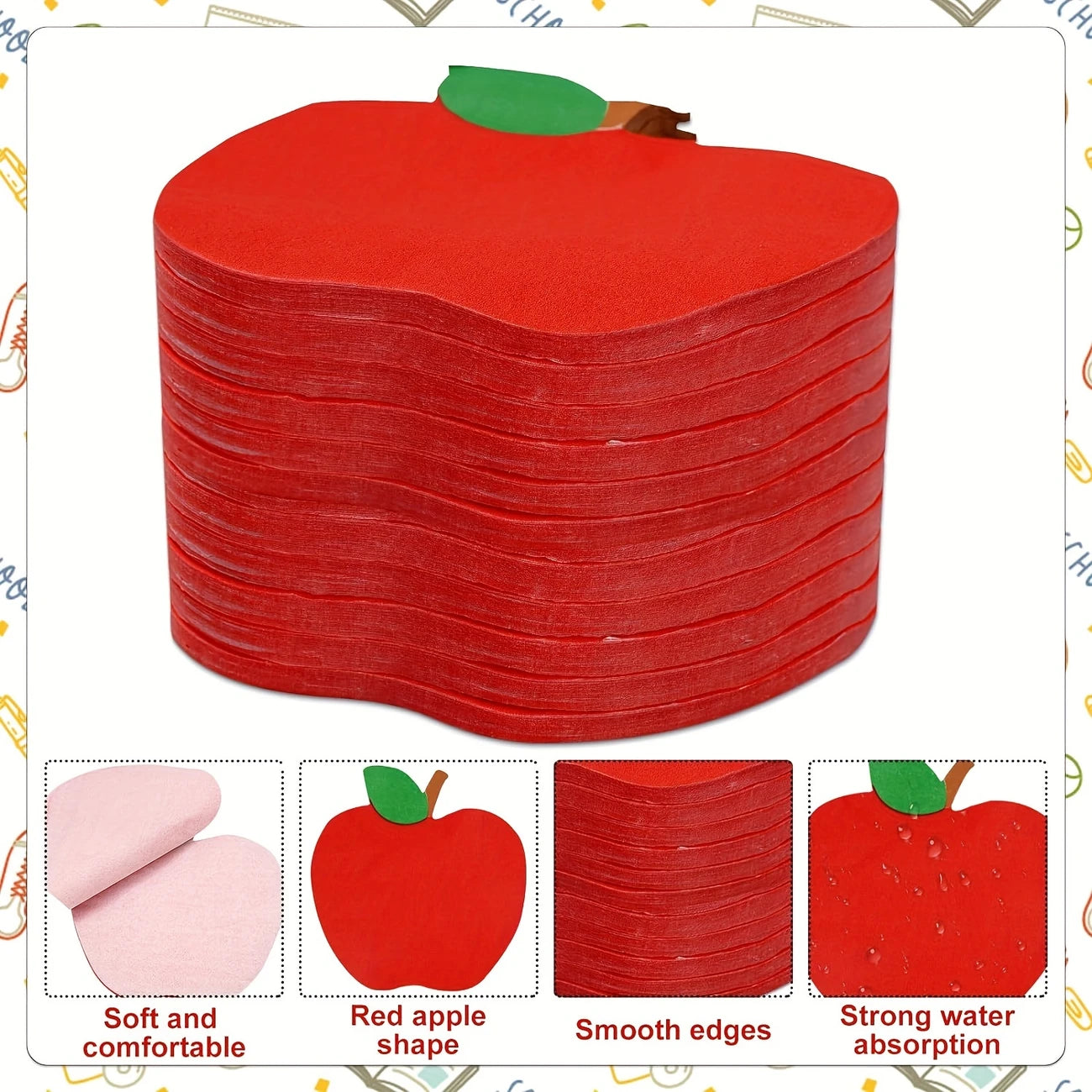 Red Apple Paper Napkins Pack of 20