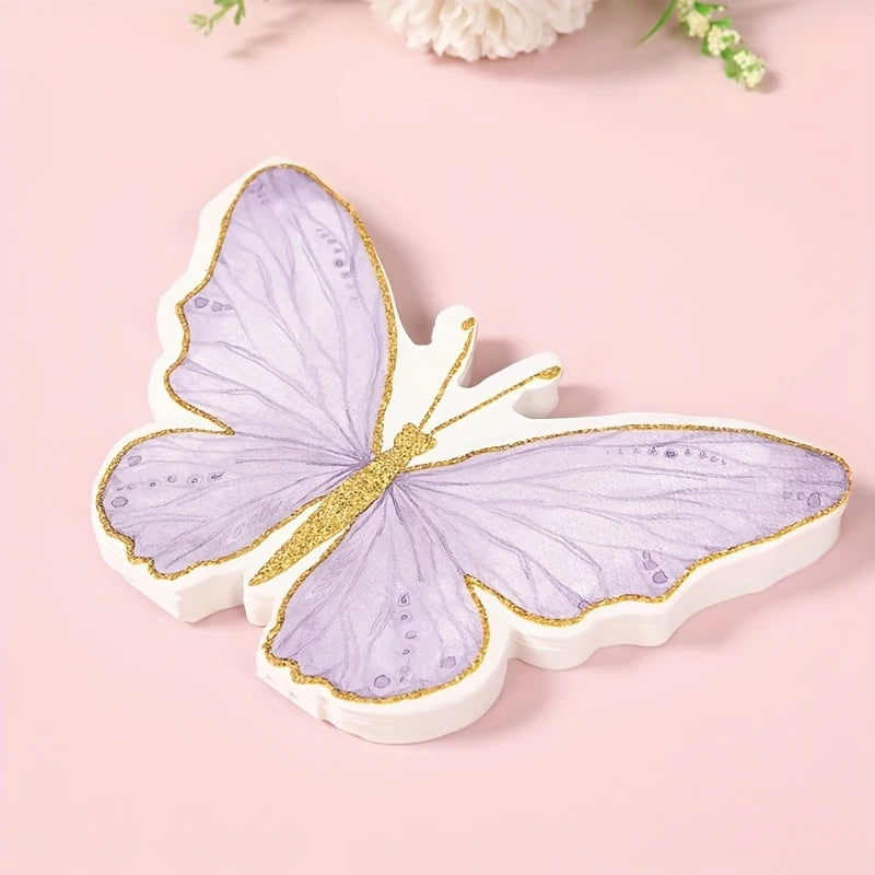 Butterfly Purple Theme Paper Napkins Pack of 20