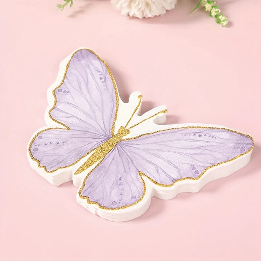 Butterfly Purple Theme Paper Napkins Pack of 20