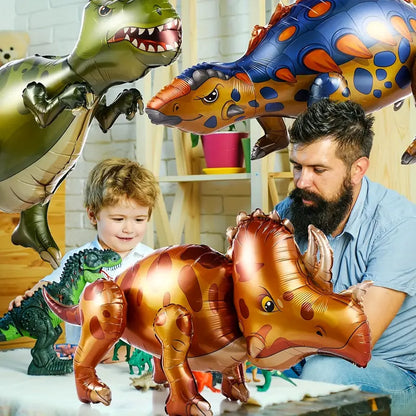 4D Dinosaur Balloons Self-Standing Aluminum Dinosaur Balloons