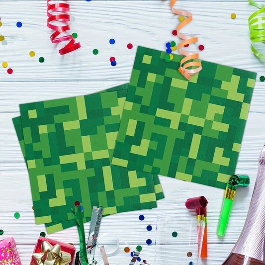Minecraft Pixel Paper Napkin Pack of 20