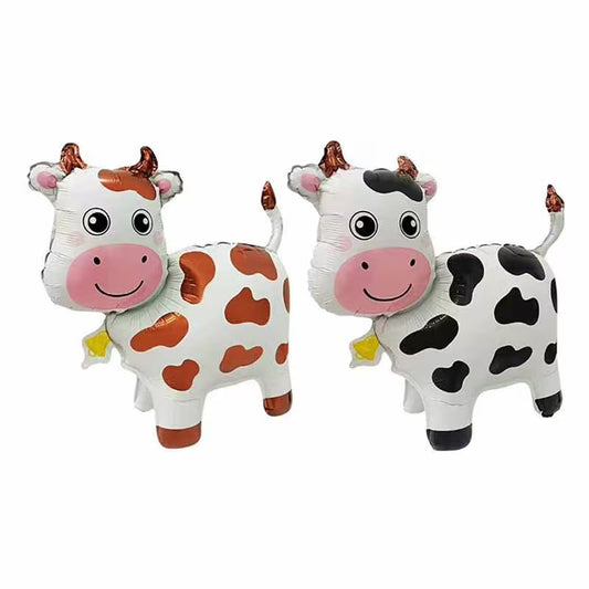 3D Standing Cartoon Cow Shaped Balloons Pack of 3