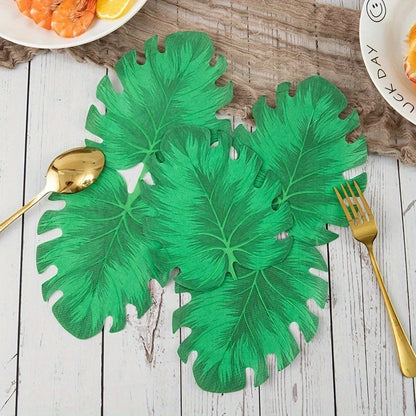 Tropical Leaf Print Paper Napkins Pack of 20