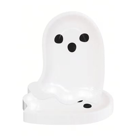 Halloween Shaped Cute White Ghost Paper Plates Pack of 10