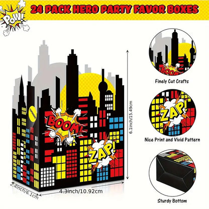 Vibrant Cityscape Party Treat Boxes Pack of 10