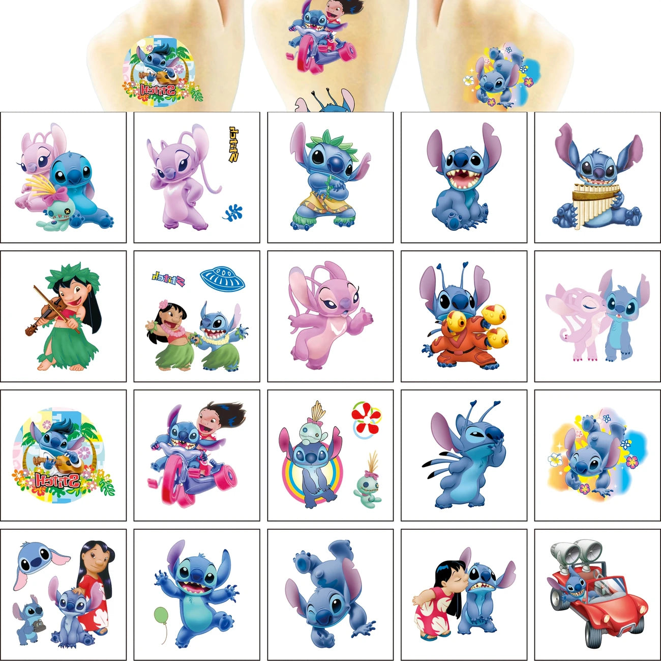 Stitch Tattoos Pack of 40pcs