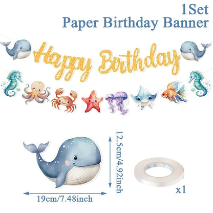 Ocean-Themed Birthday Banner