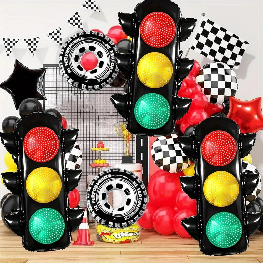 Traffic Light Foil Balloon Pack of 3