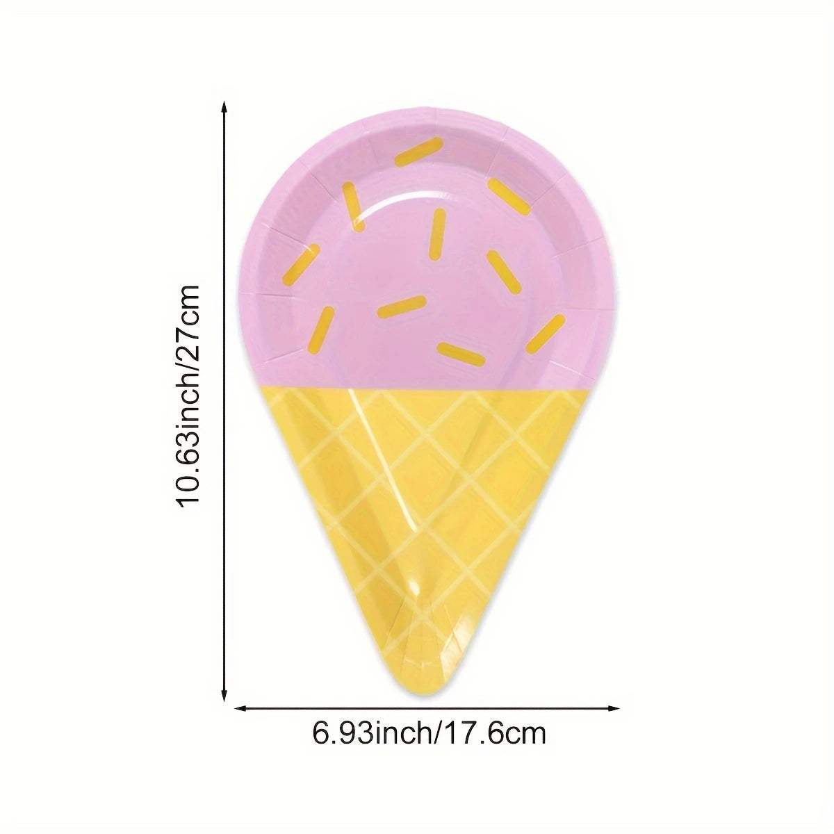 Ice Cream Shaped Paper Plates Pack of 10