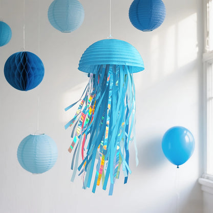 Blue Jellyfish Paper Lantern