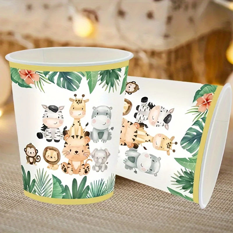 Jungle Safari Party Tableware Set for 20 Guests