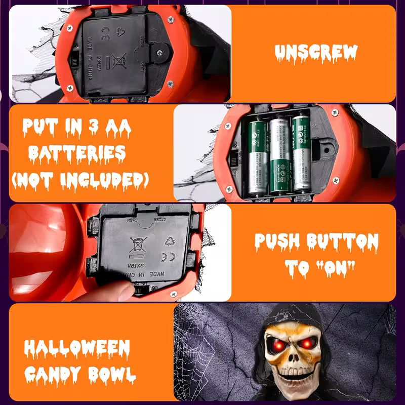 Grey Ghost Candy Bowl Animatronic