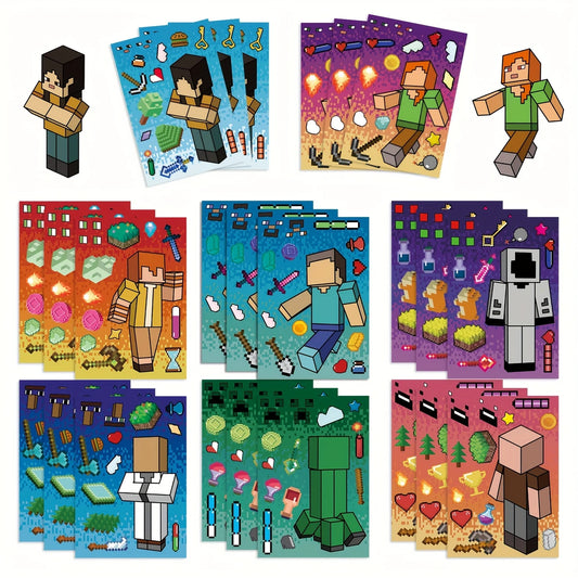 Minecraft Character Vinyl Stickers Pack of 8