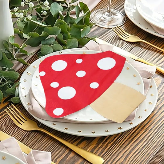 Mushroom Paper Napkins Pack of 20