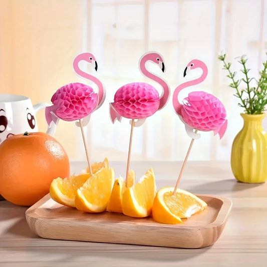 Tropical Flamingo Cupcake Toppers Pack of 30