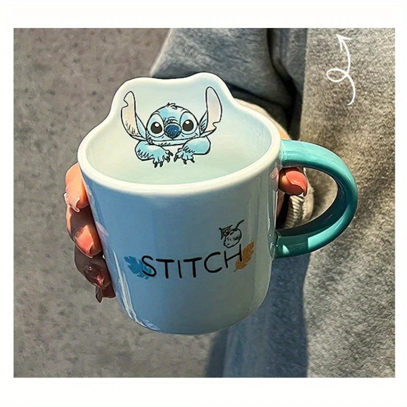 Stitch Ceramic Mug with Blue Lilo & Stitch Design - "Ohana"