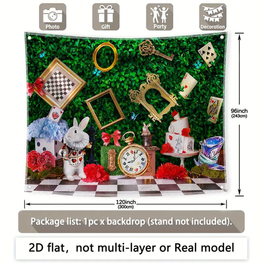 Wonderland Enchanted Tea Polyester Photography Backdrop