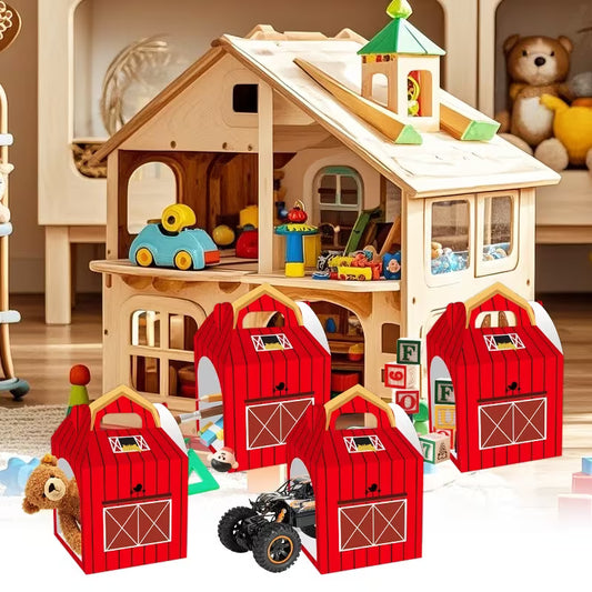 Farm Animal Party Barn Boxes Pack of 4