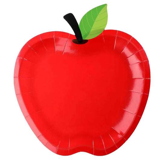 Red Apple-Shaped Dessert Paper Party Plates Pack of 10
