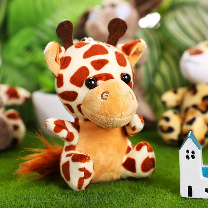 Mini Stuffed Animals Jungle Plush Toys Pack of 6