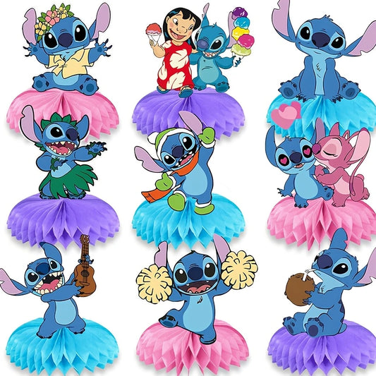 Stitch Honeycomb Decorations Pack of 9