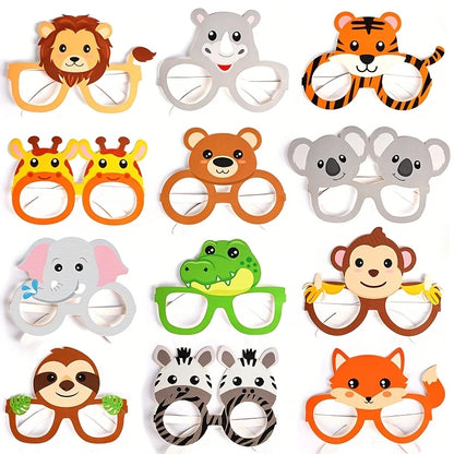 Safari Jungle Animal Paper Glasses Pack of 12