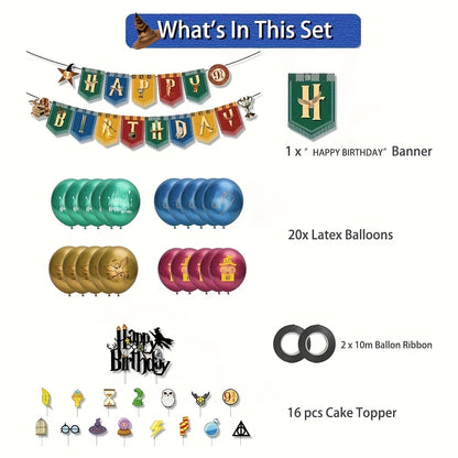 Harry Potter Magic Birthday Party Decoration Set