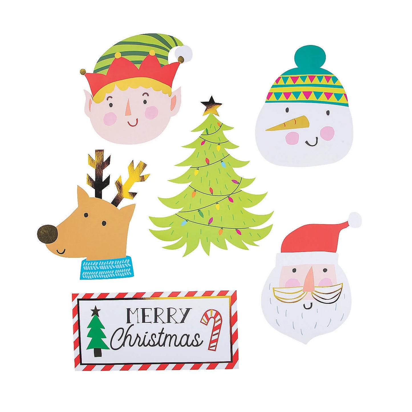 Christmas Crew Wall Cutouts Pack of 6