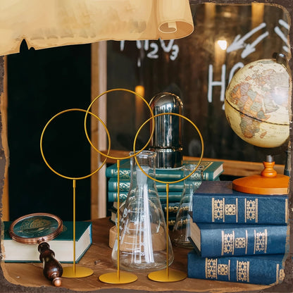 Harry Potter Iron Rings and Golden Snitch Wings Table Decor