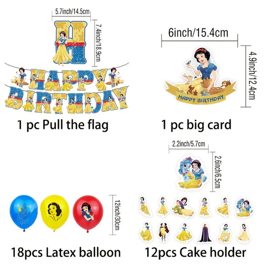 Snow White Party Decoration Kit 46pcs