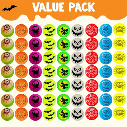 Glow-in-the-Dark Halloween Bouncing Balls Pack of 36