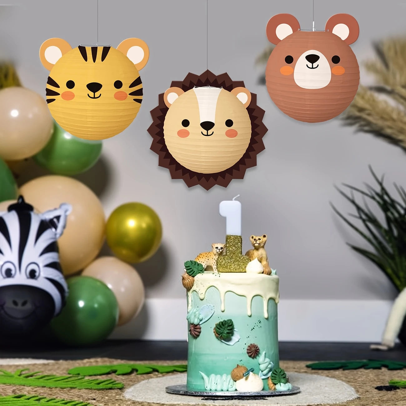 Animal Paper Lanterns Pack of 3