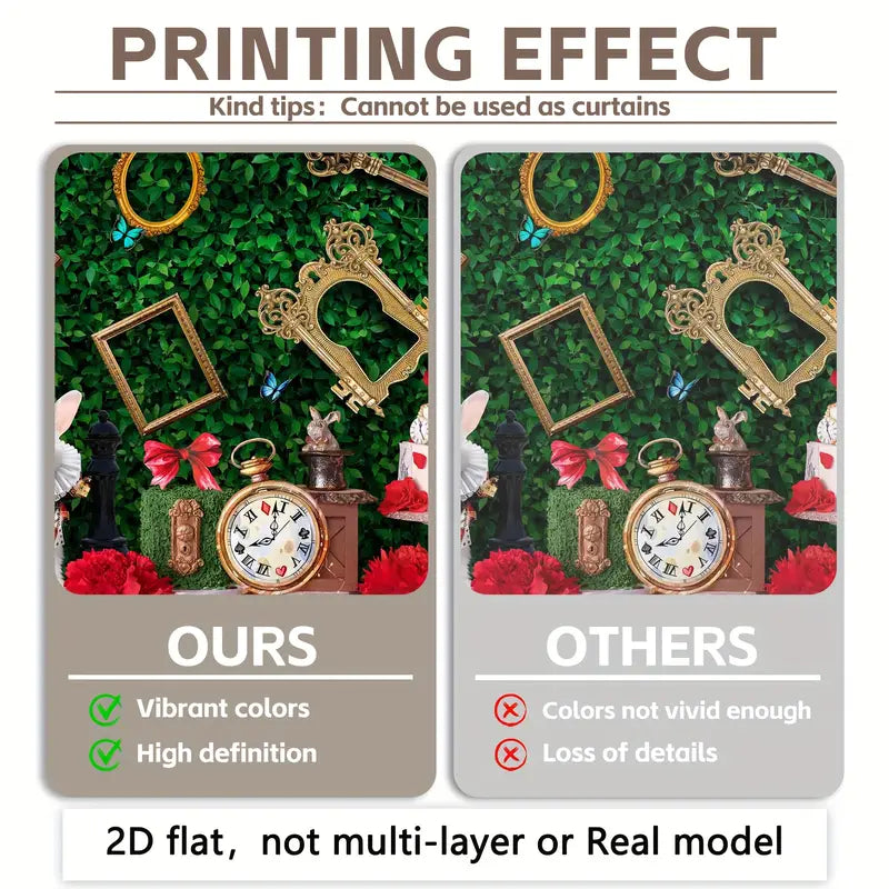 Wonderland Enchanted Tea Polyester Photography Backdrop