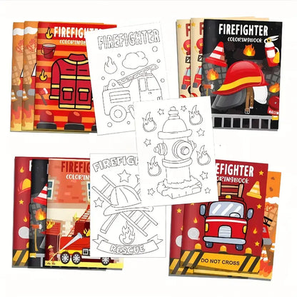 Fire-Themed Mini Color Books Pack of 6