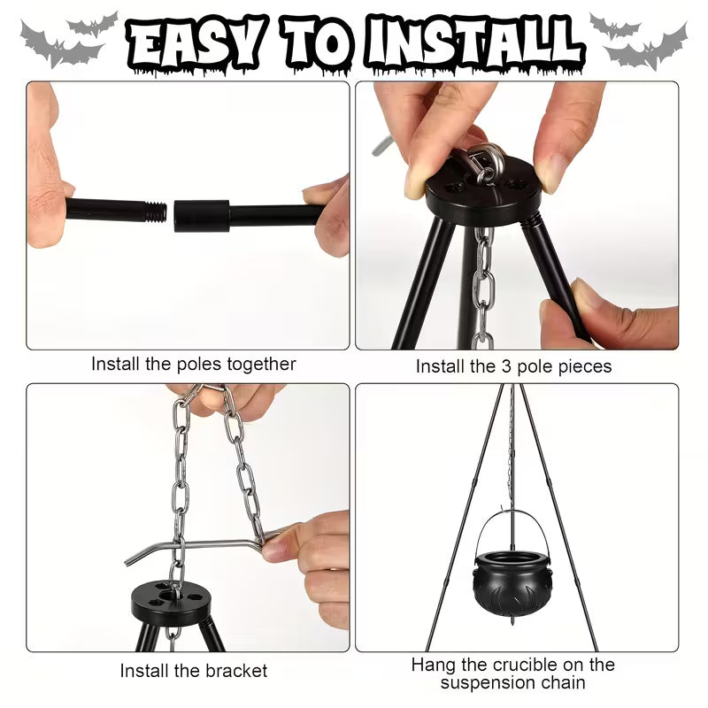 Witch Cauldron Bracket Set