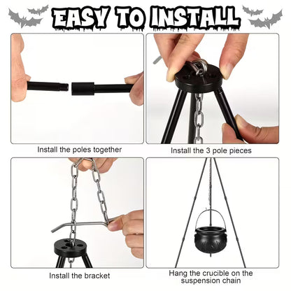 Witch Cauldron Bracket Set
