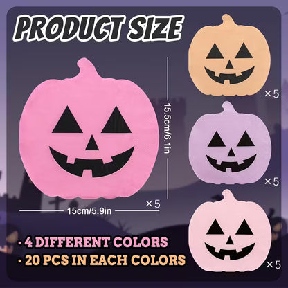 Halloween Pastel Pumpkin Paper Napkins Pack of 20
