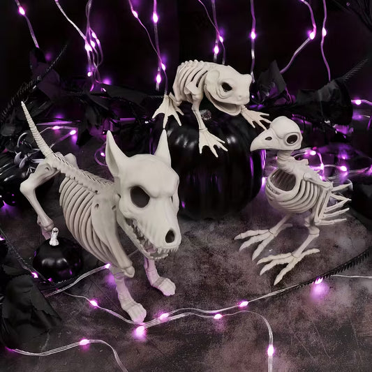 Realistic Plastic Animal Skull Decoration Pack of 3