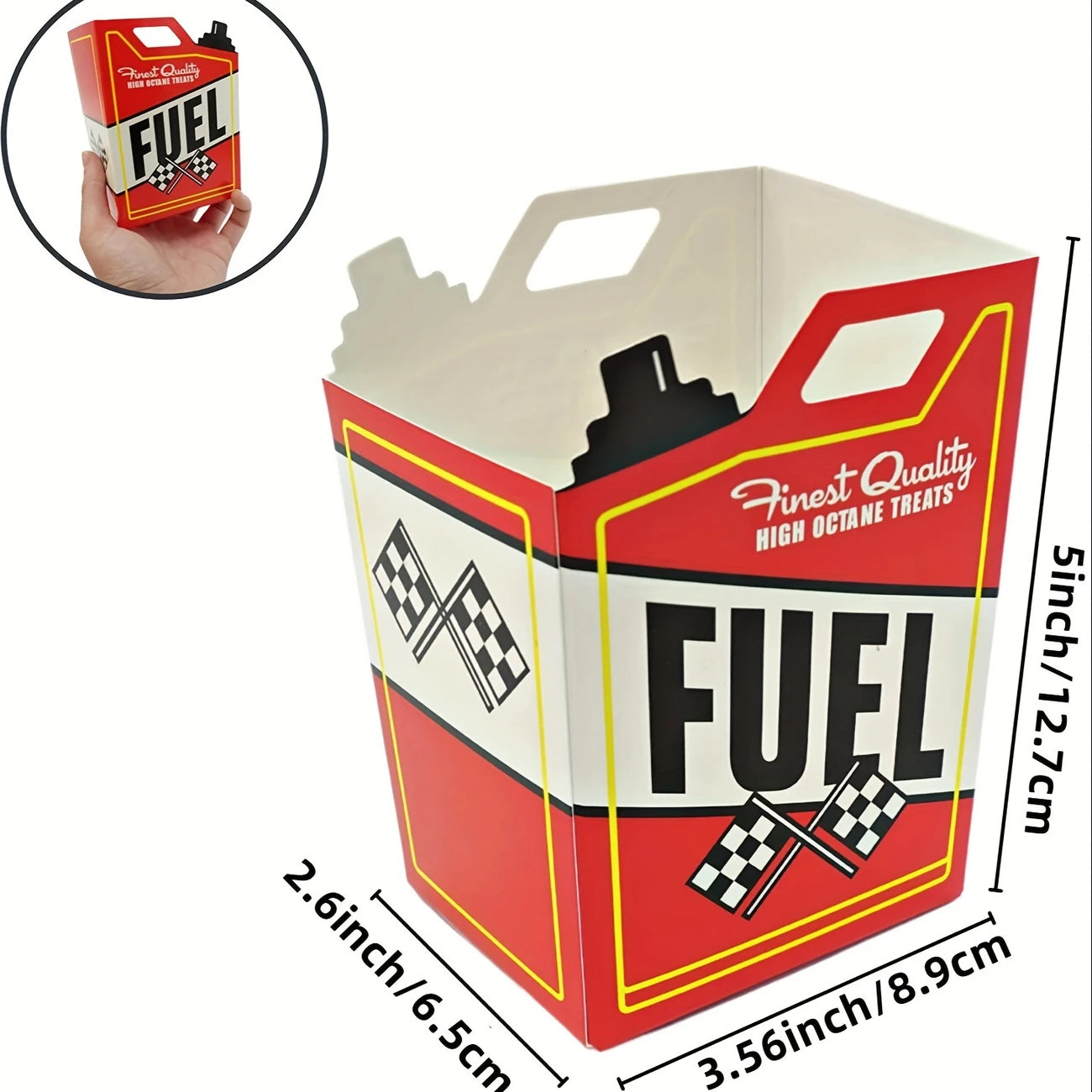 Racing Party Popcorn Boxes and Checkered Flags Pack of 24