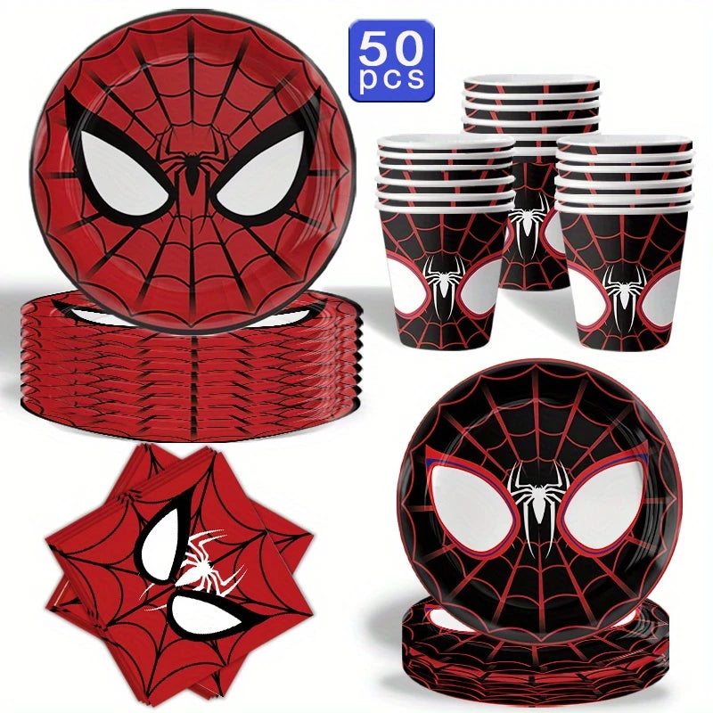 Spiderman Tableware Set for 10 Guests