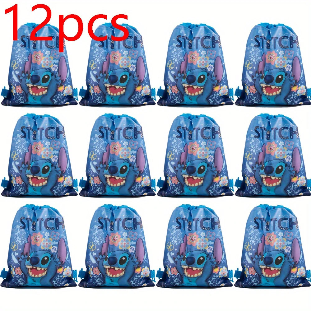 Stitch Drawstring Bags Pack of 12