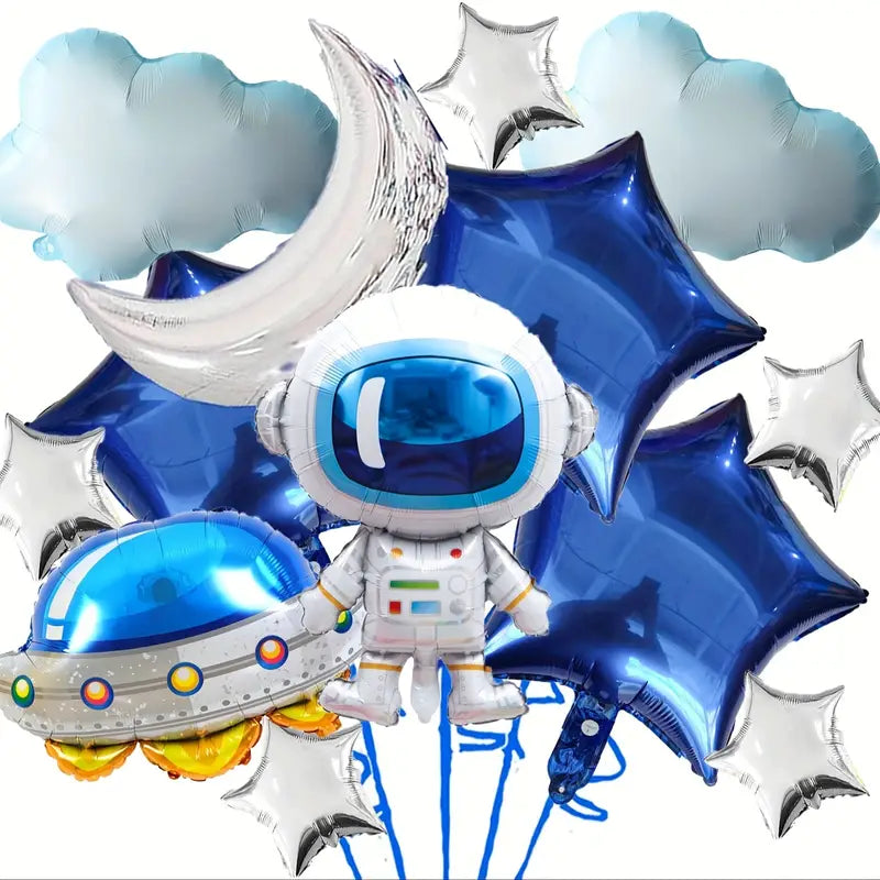 Astronaut Space Birthday Party Foil Balloon Set